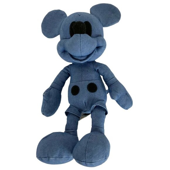 Disney AE Mickey Mouse Blue Denim Special Edition Plush Toy Stuffed Animal - Picture 6 of 9